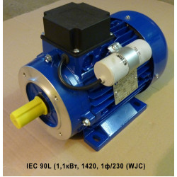 Электродвигатель IEC 90L (1,1 кВт, 1420, 1ф/230В, WJC)